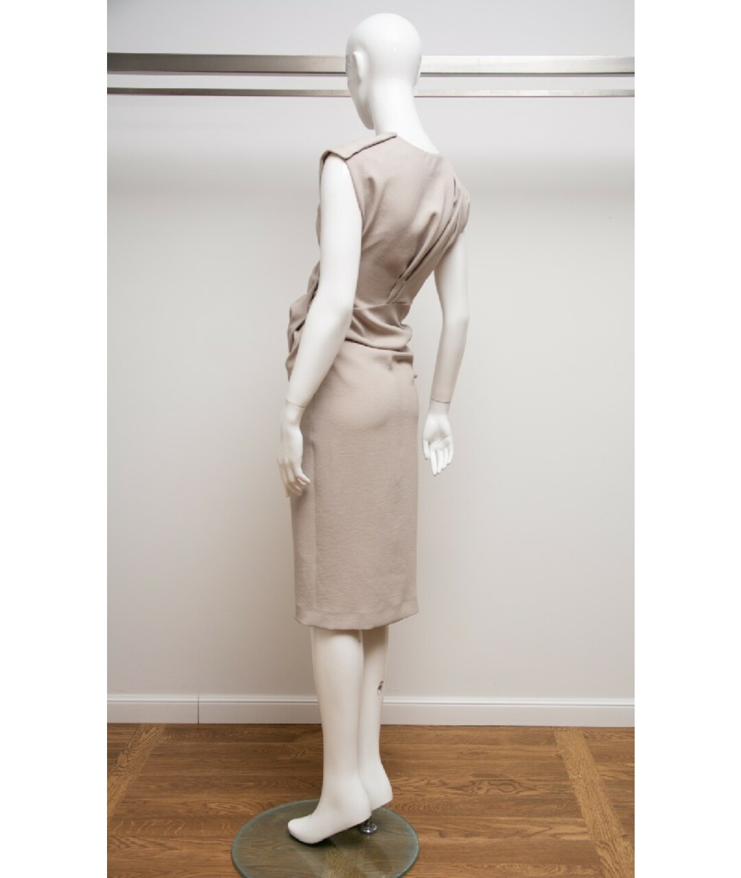 BOTTEGA VENETA Серое шелковое платье, фото 6