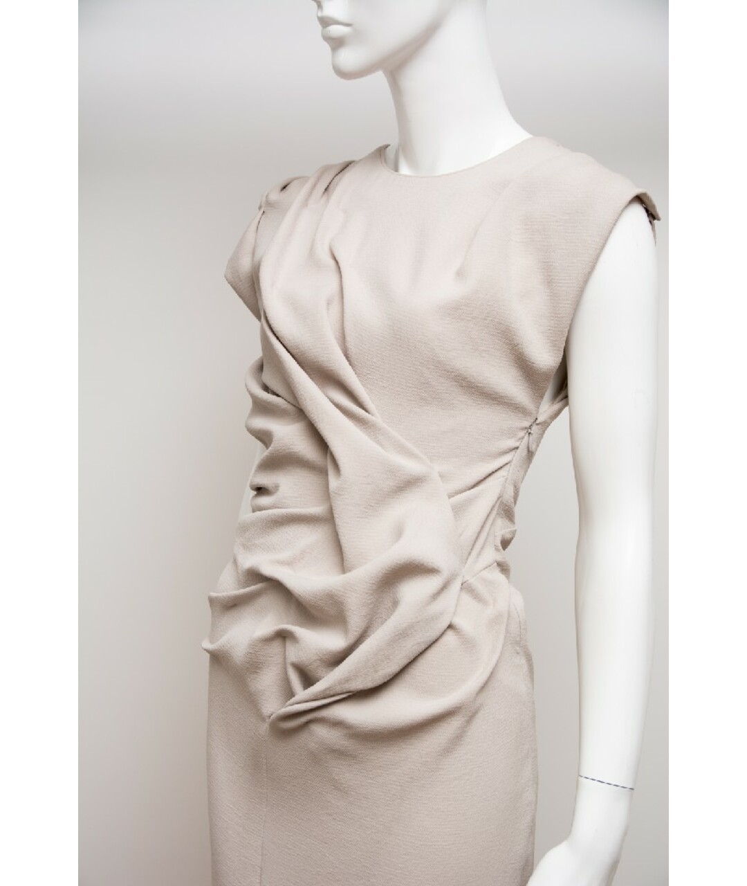 BOTTEGA VENETA Серое шелковое платье, фото 5