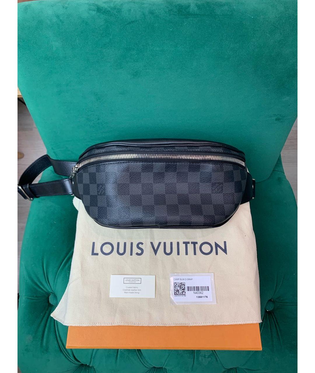 LOUIS VUITTON Антрацитовая сумка на плечо, фото 9