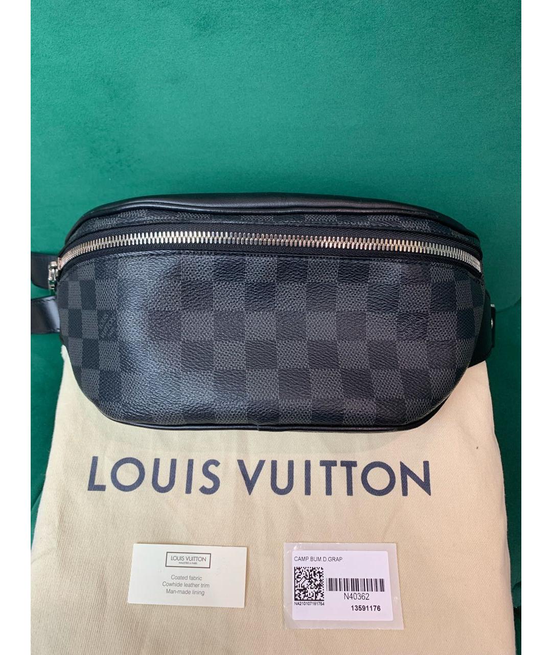 LOUIS VUITTON Антрацитовая сумка на плечо, фото 2