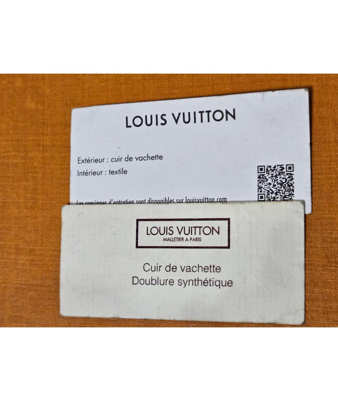 LOUIS VUITTON Черная кожаная сумка тоут, фото 7