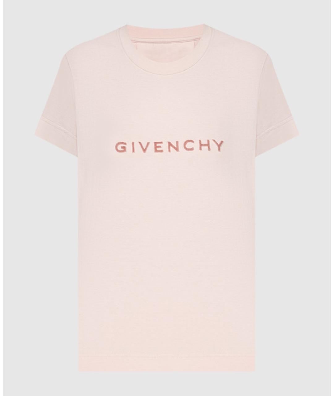 GIVENCHY Розовая хлопковая футболка, фото 5