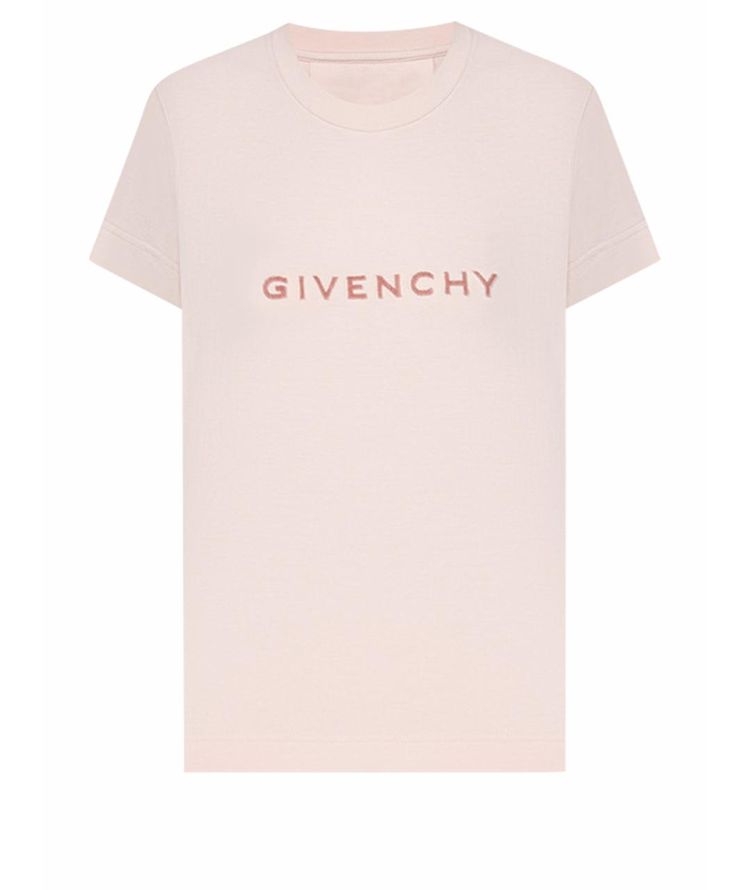 GIVENCHY Розовая хлопковая футболка, фото 1