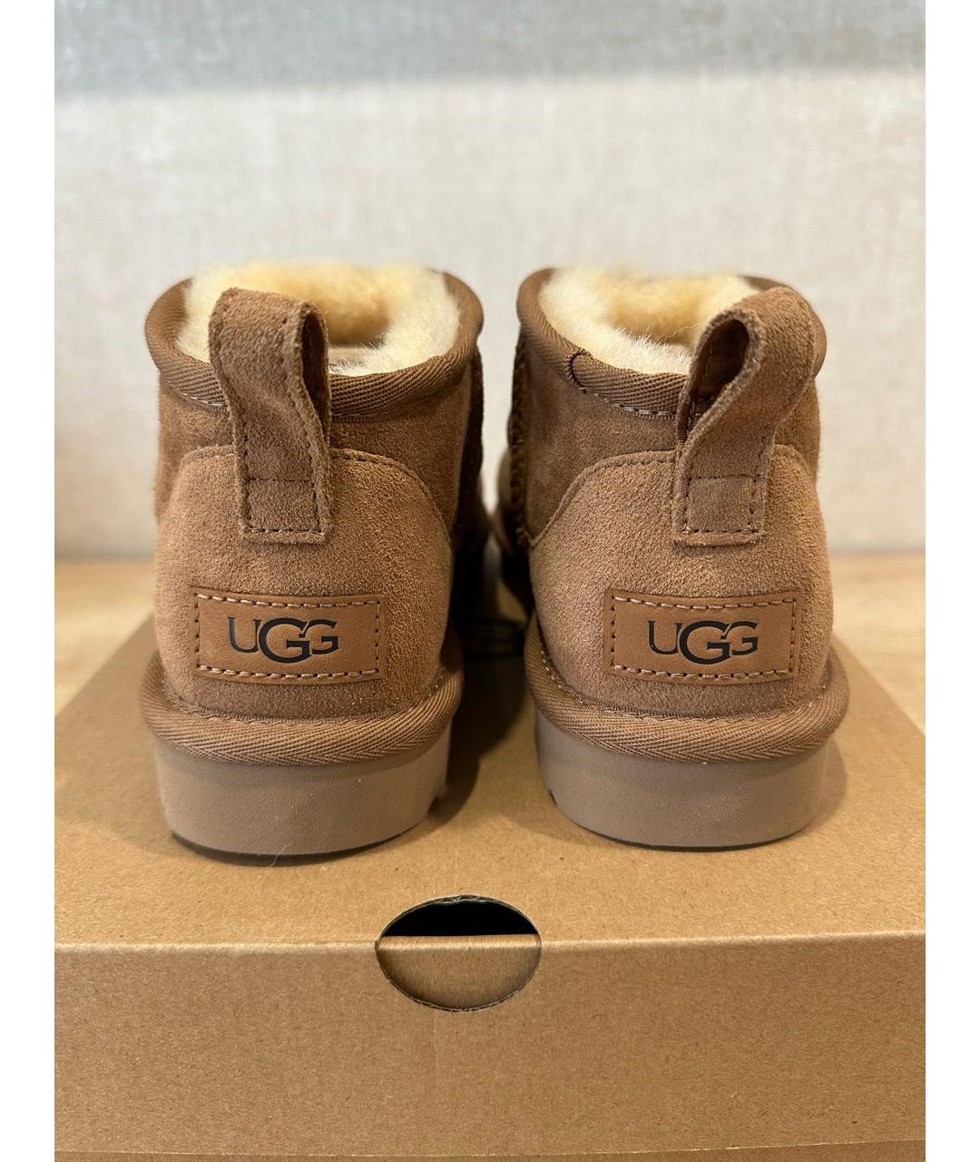 UGG AUSTRALIA Оранжевое замшевые ботинки, фото 4