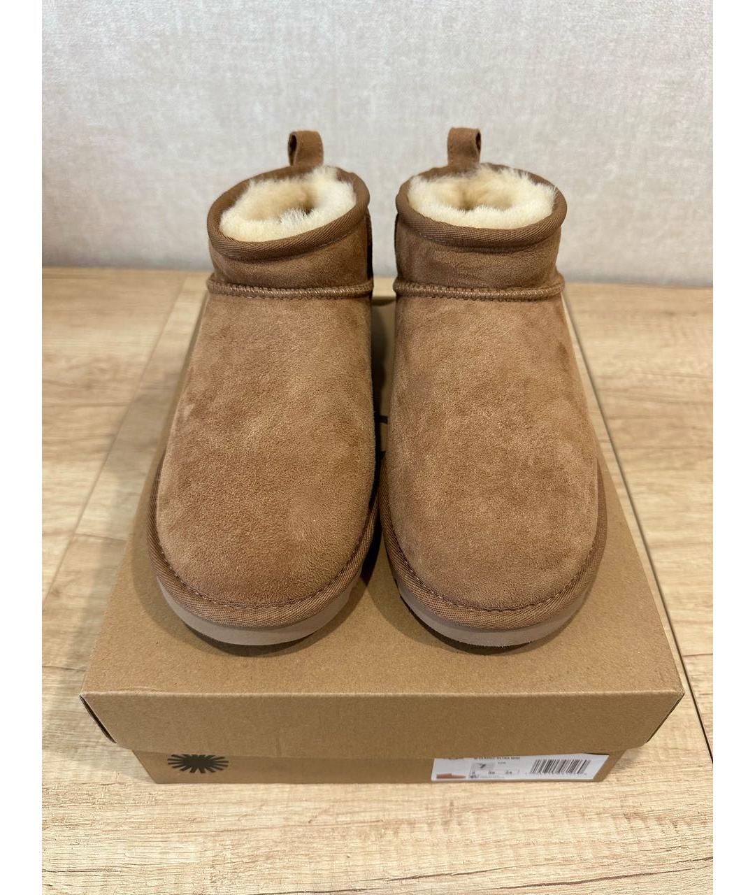 UGG AUSTRALIA Оранжевое замшевые ботинки, фото 2