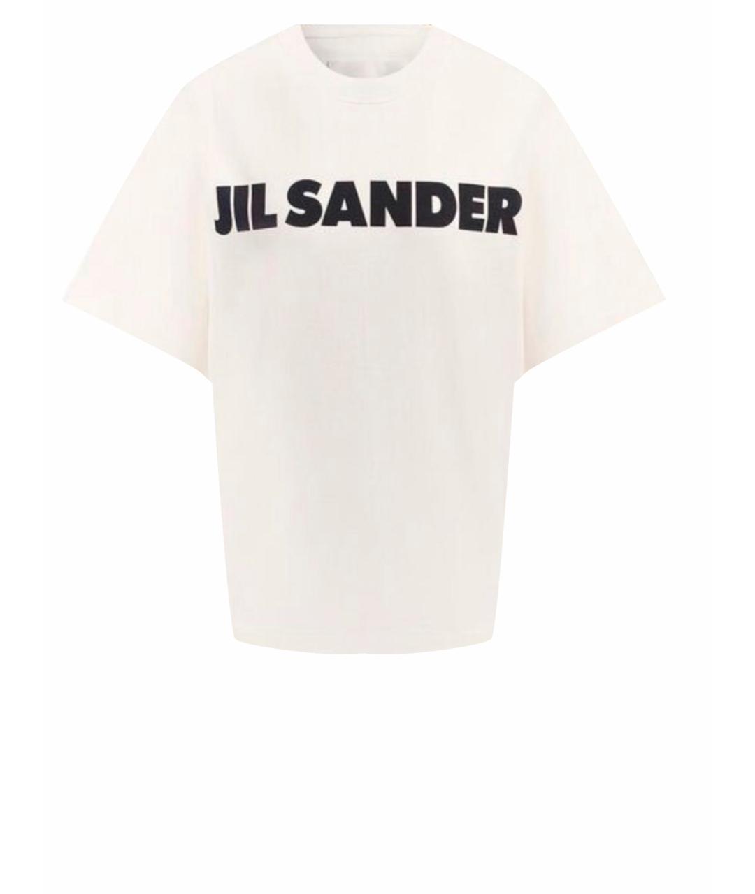 JIL SANDER Белая хлопковая футболка, фото 1