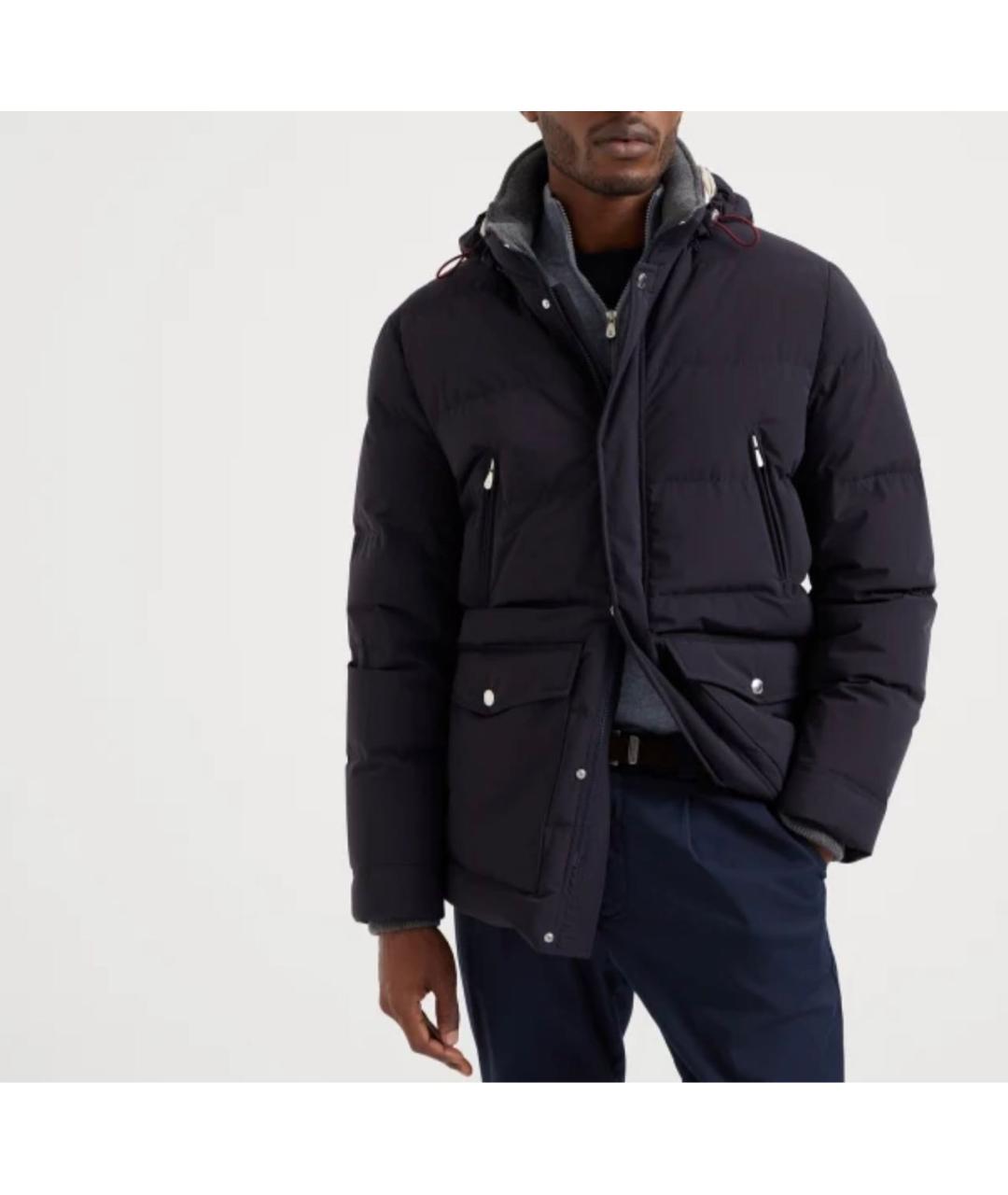 BRUNELLO CUCINELLI Темно-синяя куртка, фото 2