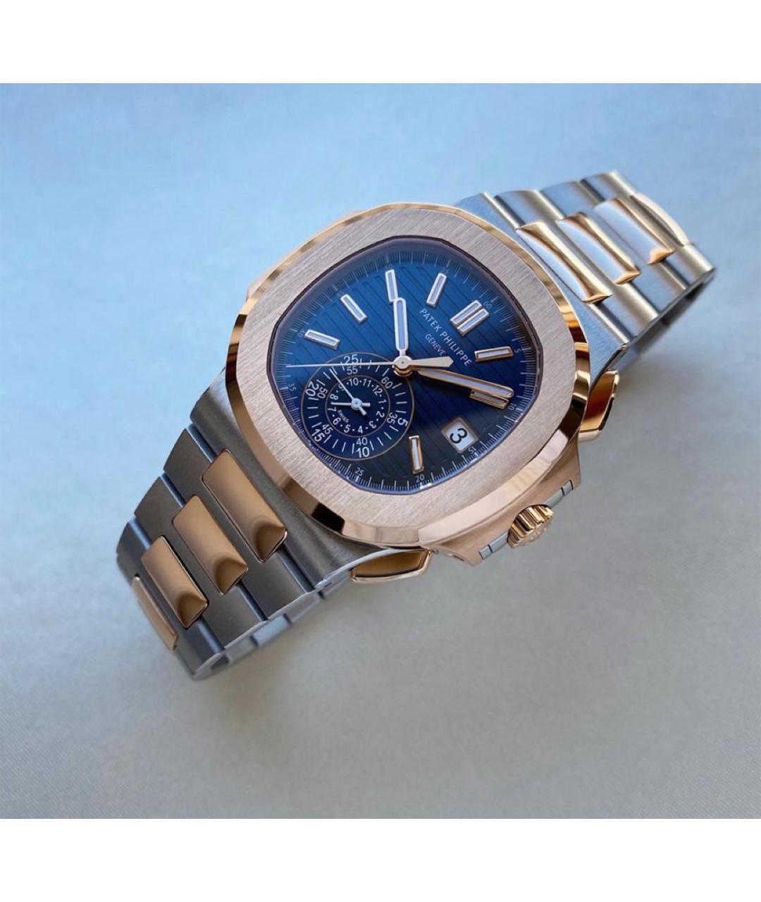 PATEK PHILIPPE Синие часы из розового золота, фото 2