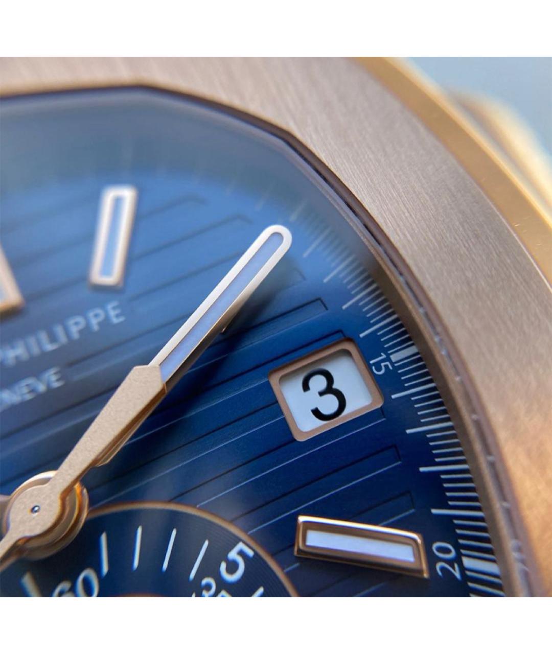 PATEK PHILIPPE Синие часы из розового золота, фото 3