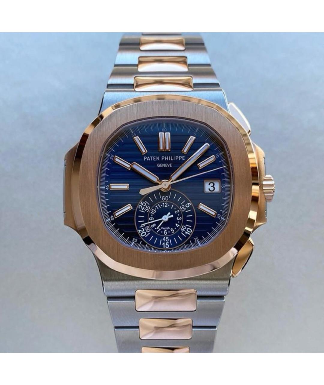 PATEK PHILIPPE Синие часы из розового золота, фото 4