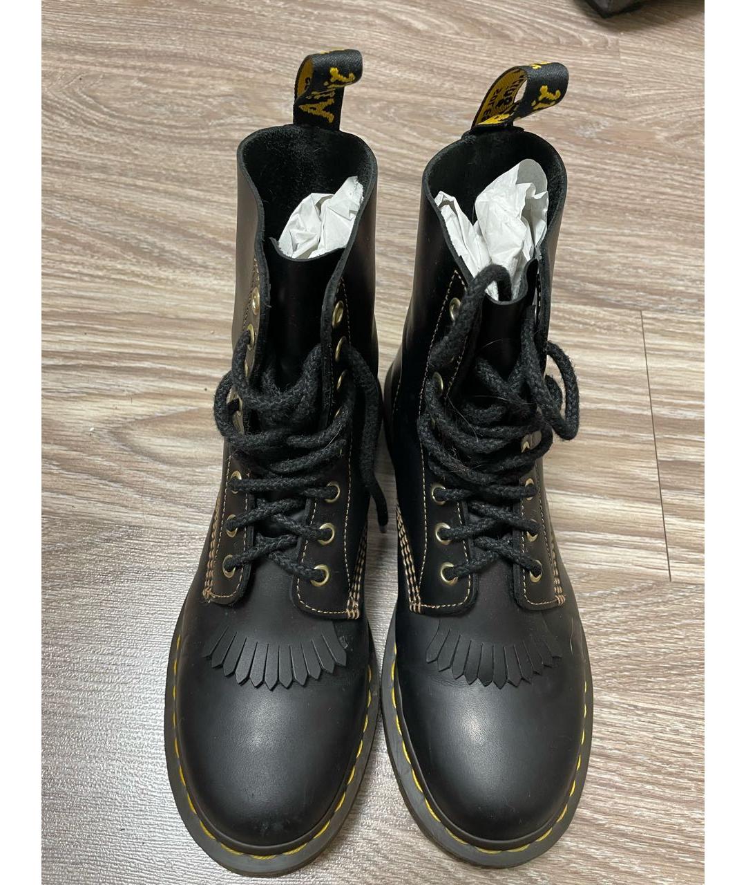 DR. MARTENS Черные кожаные ботинки, фото 2