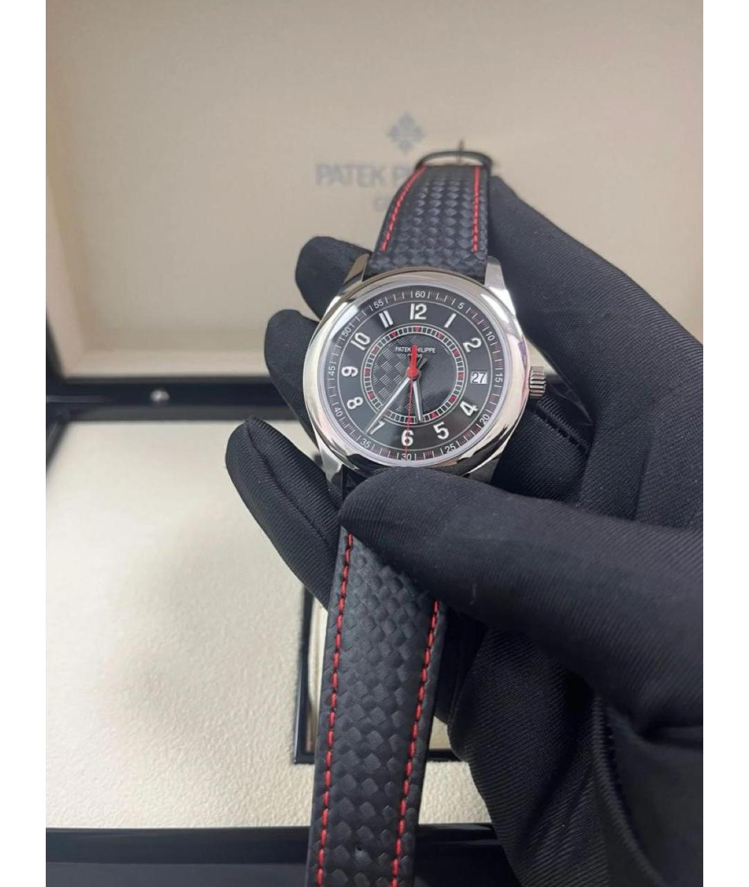 PATEK PHILIPPE Антрацитовые часы из белого золота, фото 4