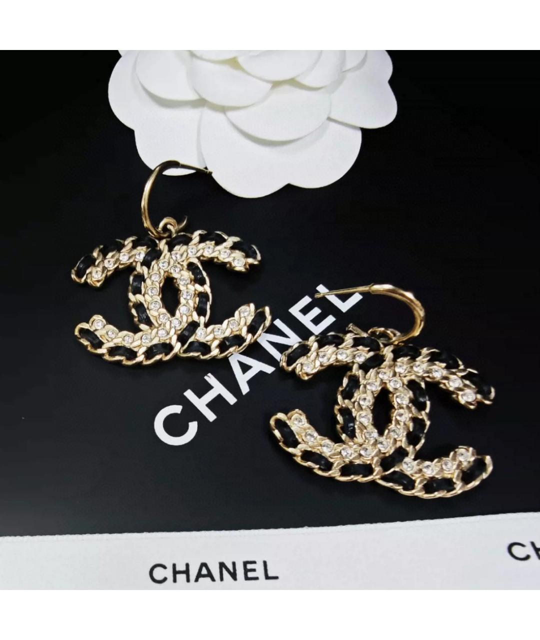 CHANEL Золотые серьги, фото 3