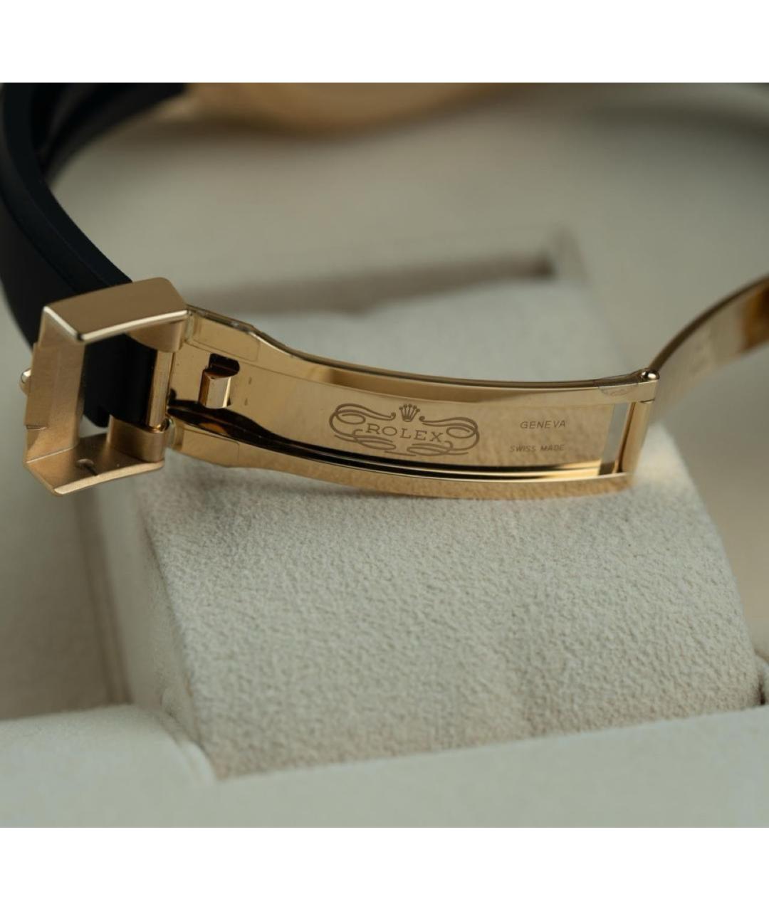 ROLEX Белые часы из желтого золота, фото 7