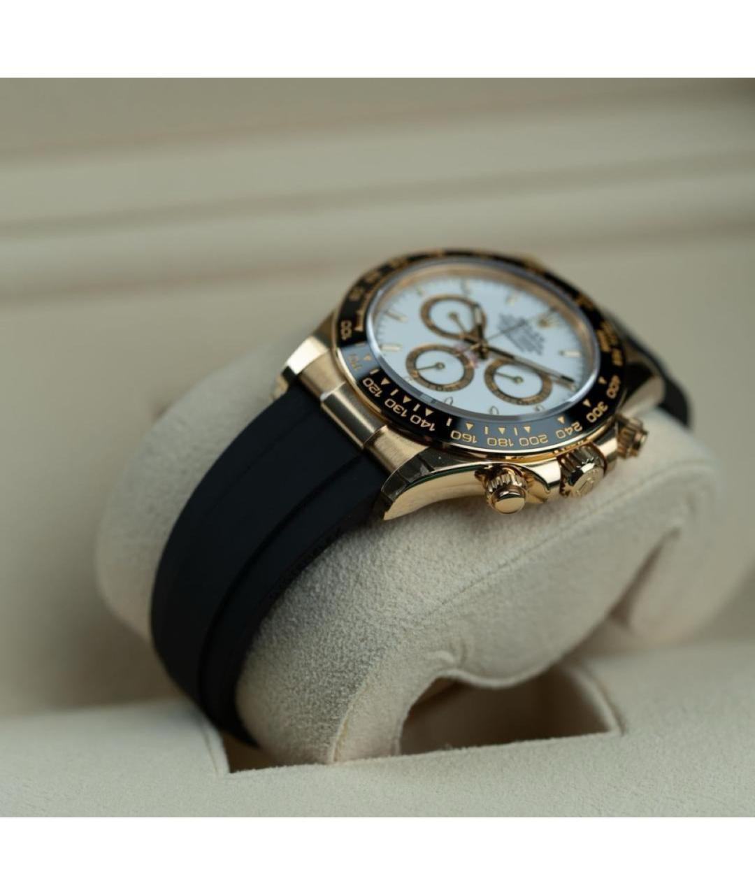 ROLEX Белые часы из желтого золота, фото 2