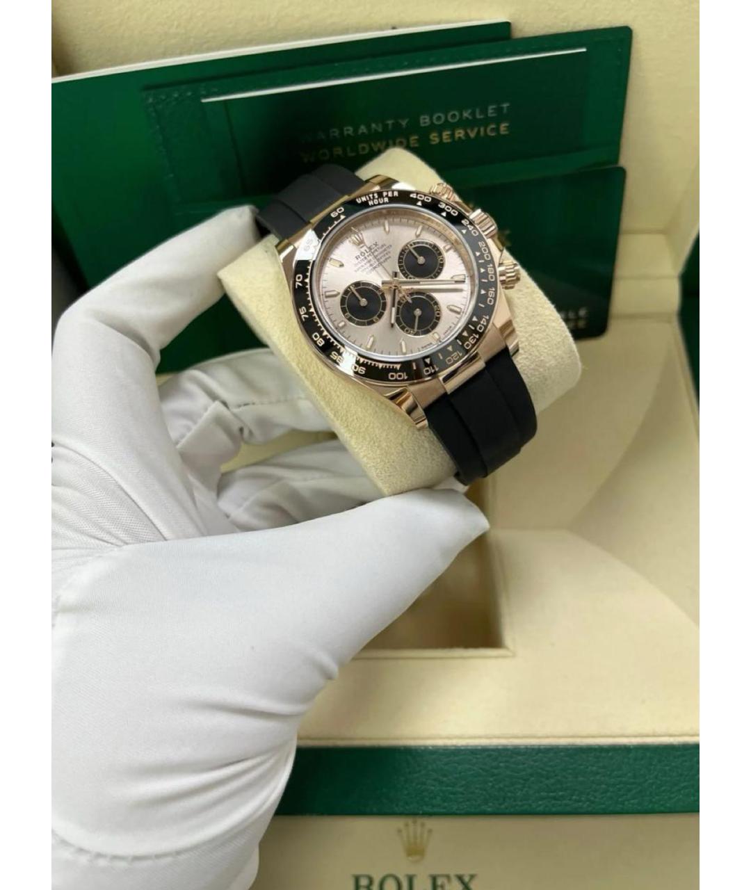 ROLEX Антрацитовые часы из розового золота, фото 7