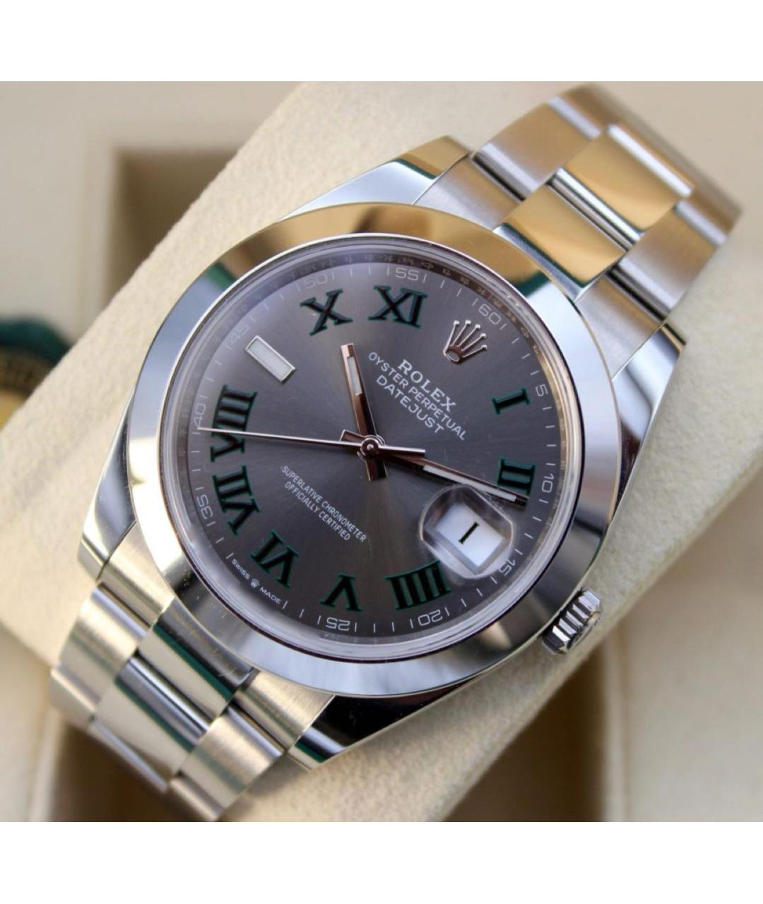 ROLEX Антрацитовые часы, фото 4