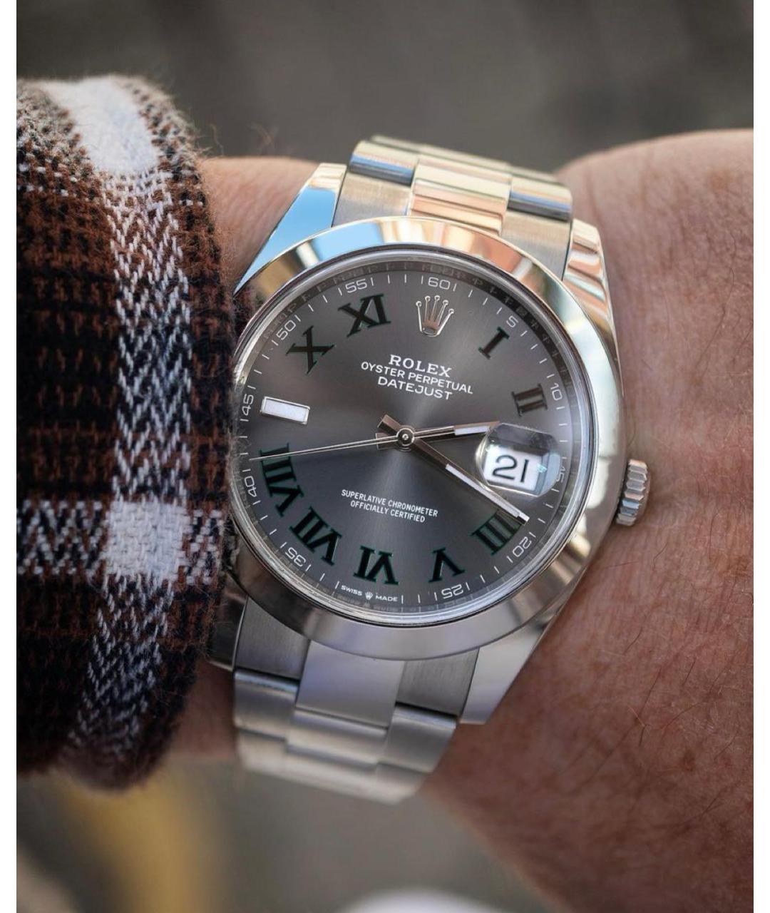 ROLEX Антрацитовые часы, фото 5