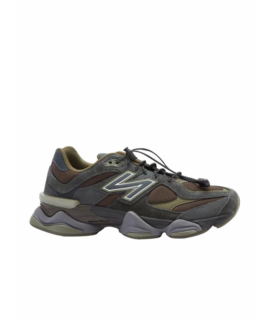 NEW BALANCE Хаки кожаные кроссовки, фото 1