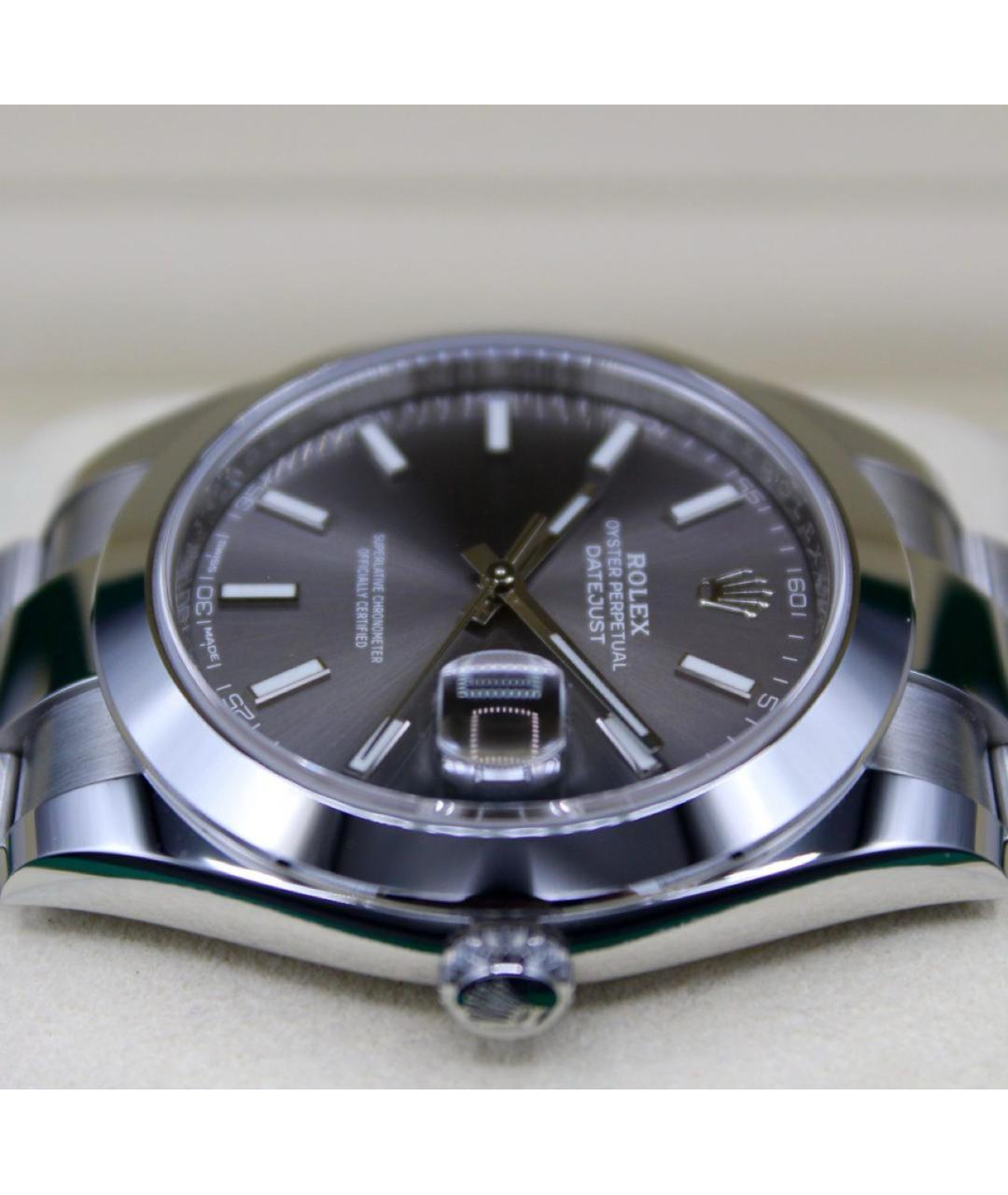 ROLEX Антрацитовые часы, фото 3