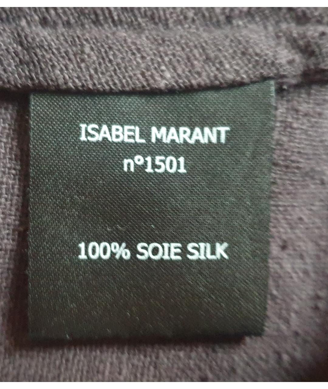 ISABEL MARANT ETOILE Коричневое шелковое повседневное платье, фото 7