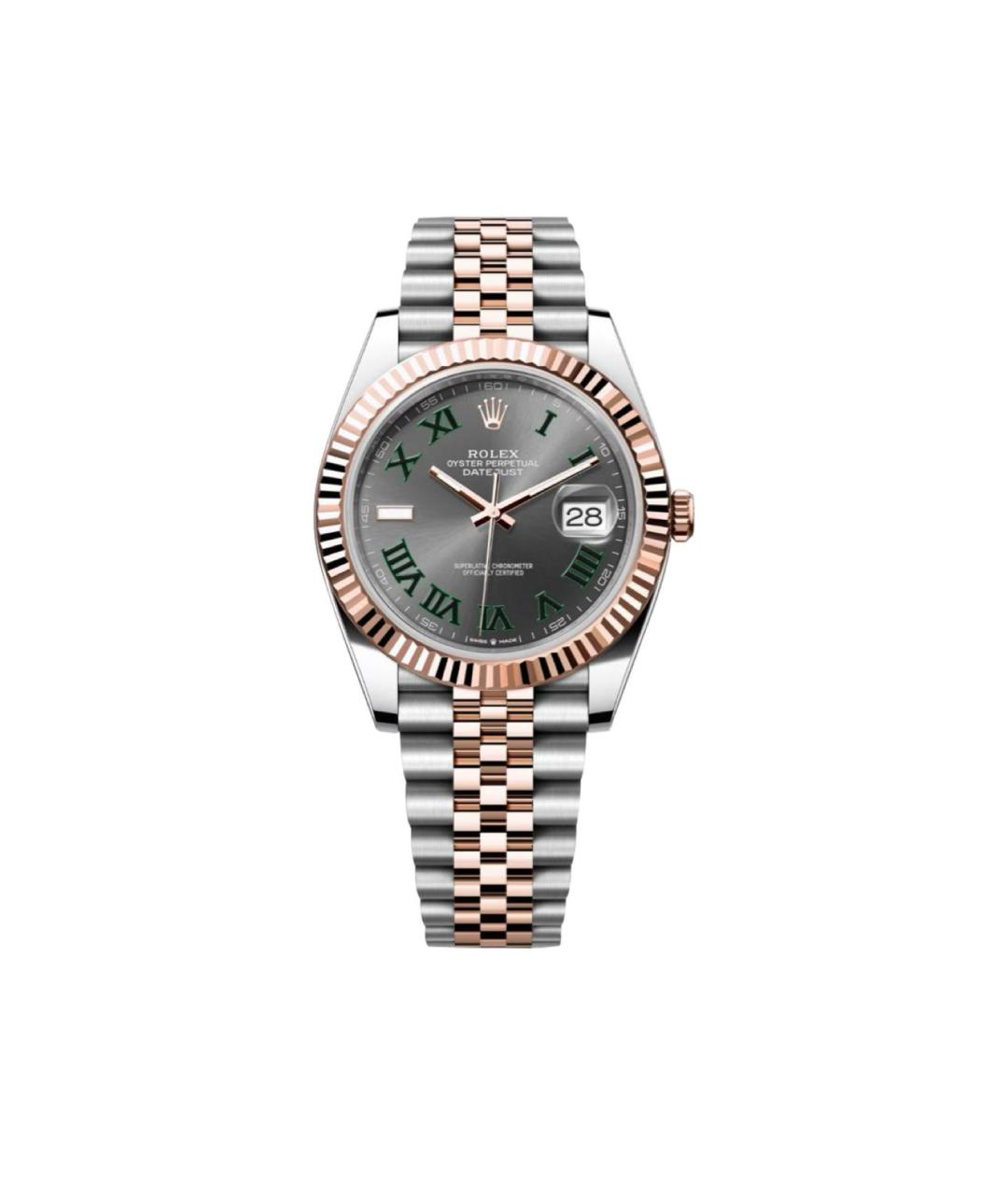 ROLEX Антрацитовые часы из розового золота, фото 1