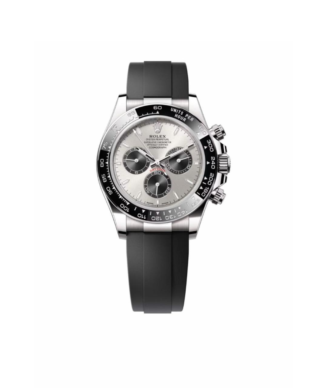 ROLEX Черные часы из белого золота, фото 1