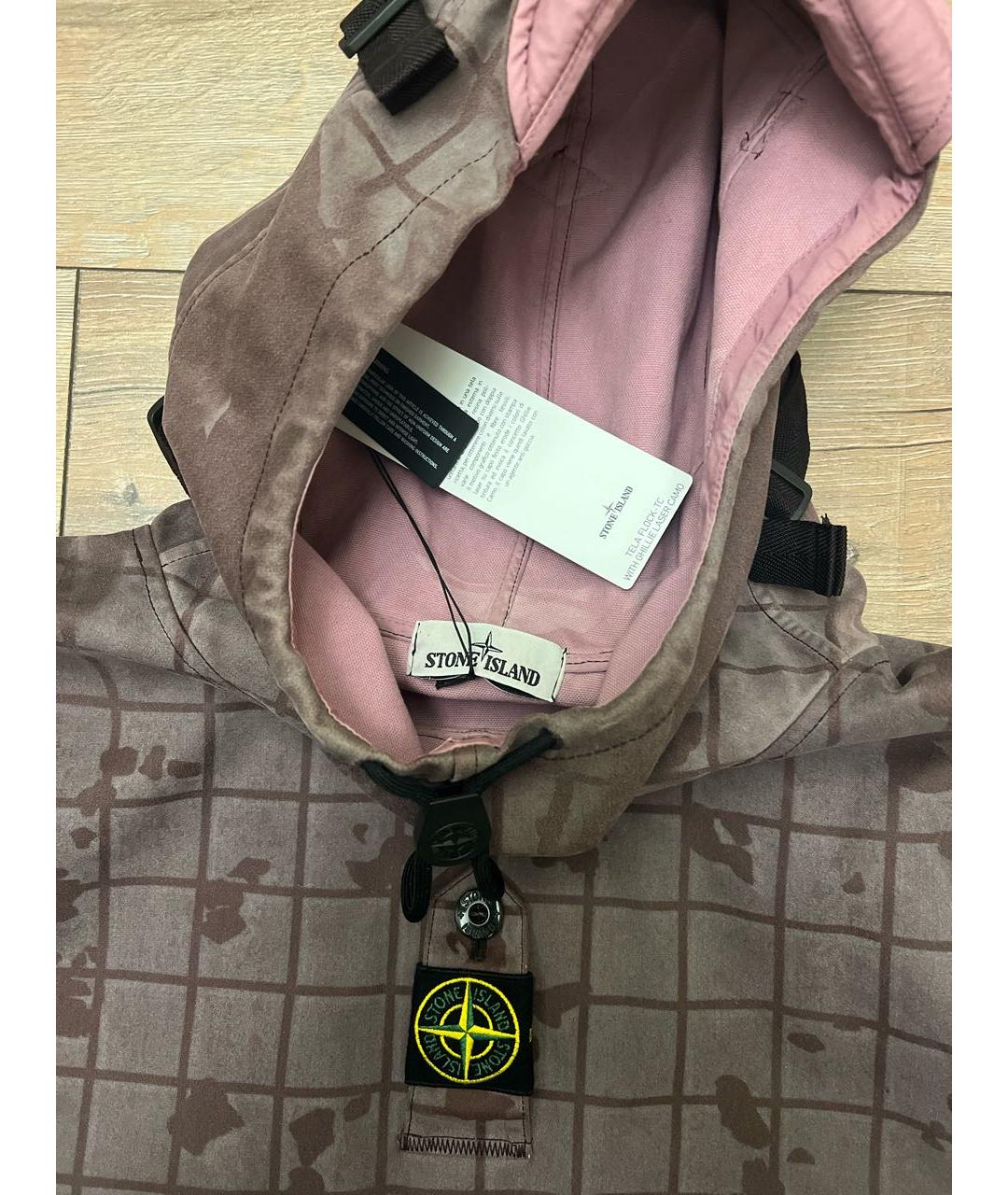 STONE ISLAND Бордовая полиамидовая куртка, фото 3