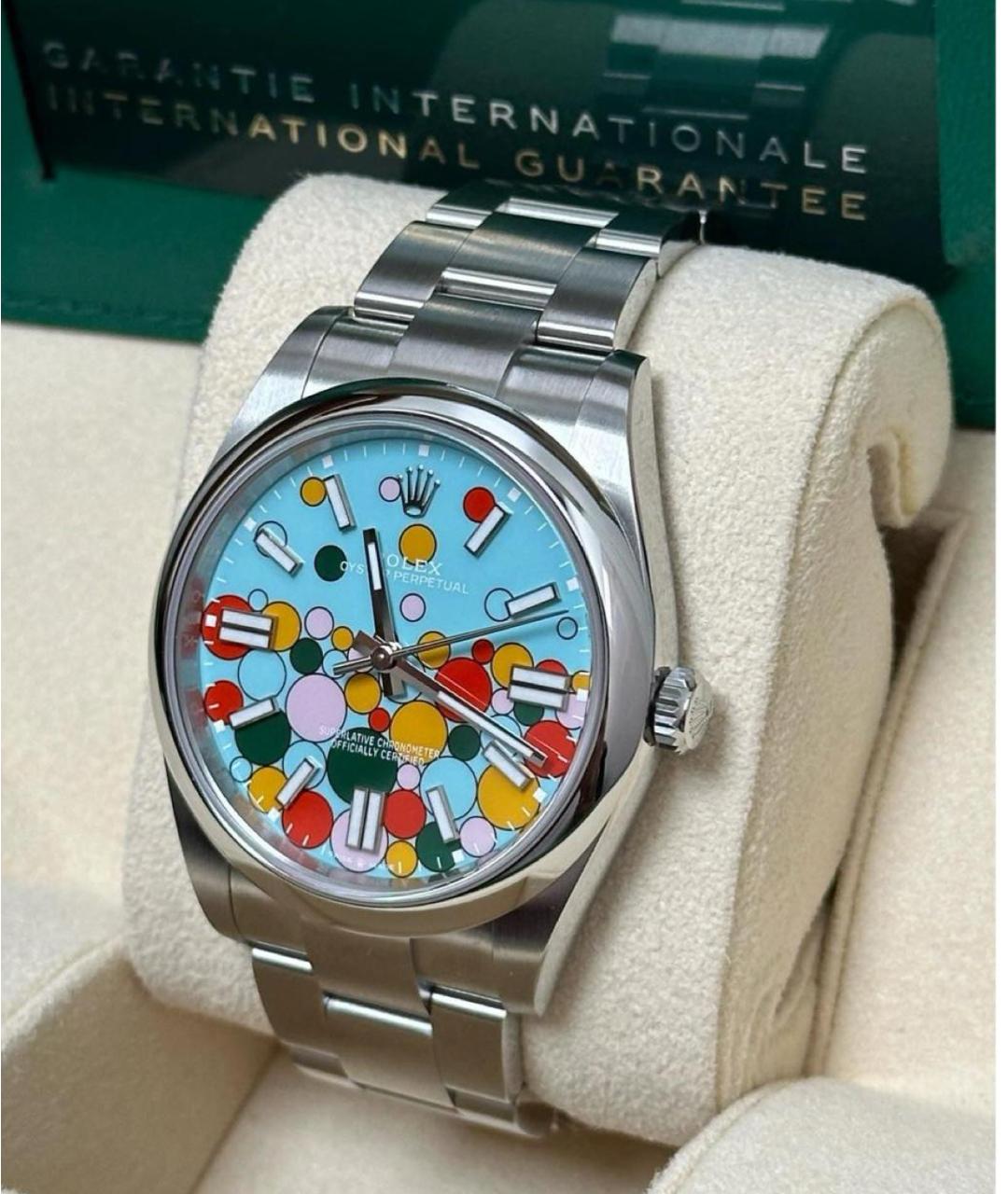 ROLEX Бирюзовые часы, фото 3