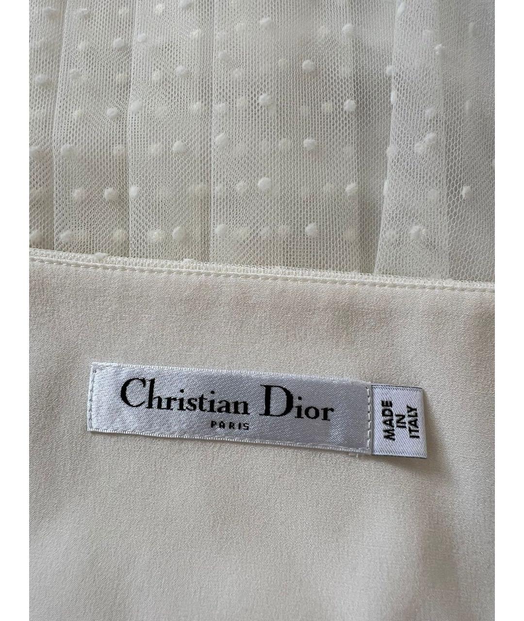 CHRISTIAN DIOR Белая юбка миди, фото 3