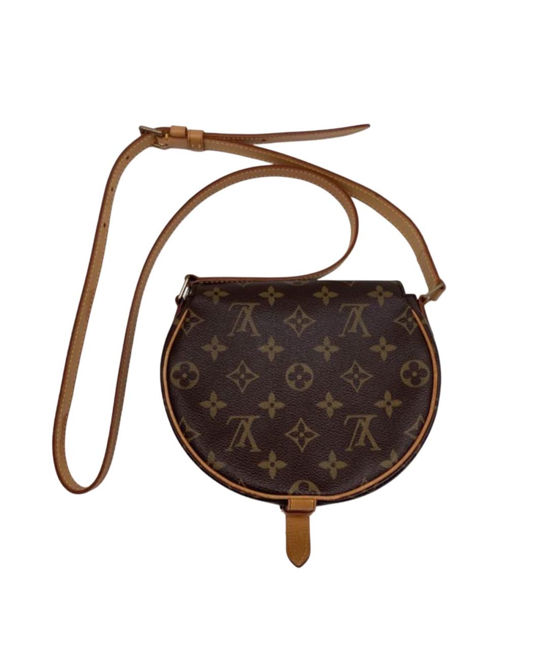 LOUIS VUITTON Коричневая кожаная сумка через плечо, фото 2