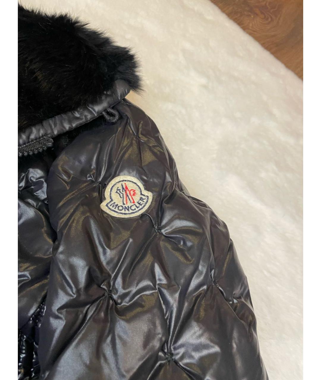 MONCLER Черная полиамидовая куртка, фото 4