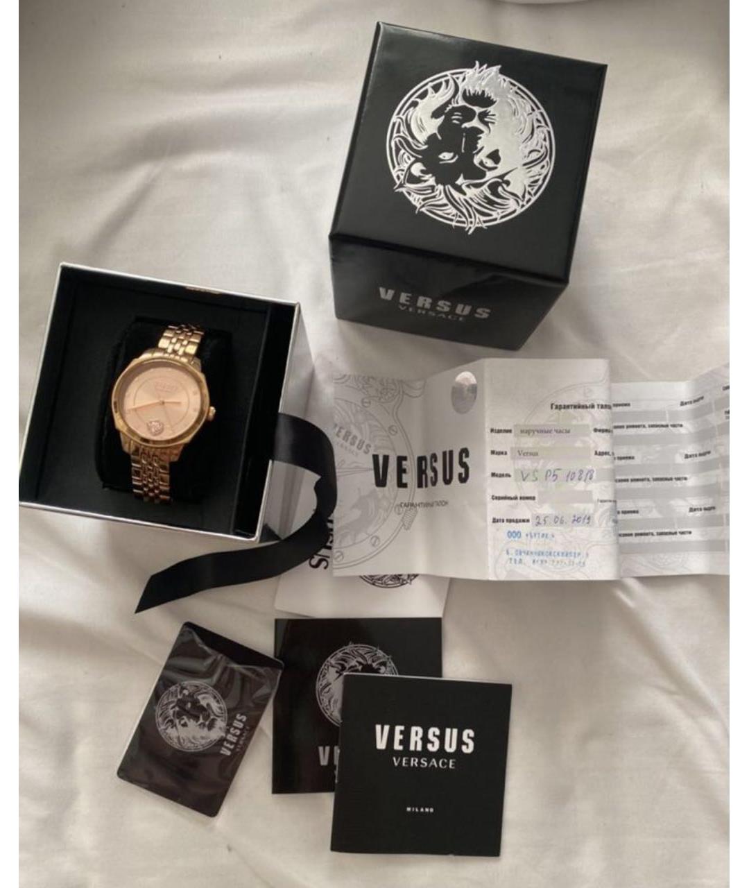 VERSUS VERSACE Золотые часы, фото 2