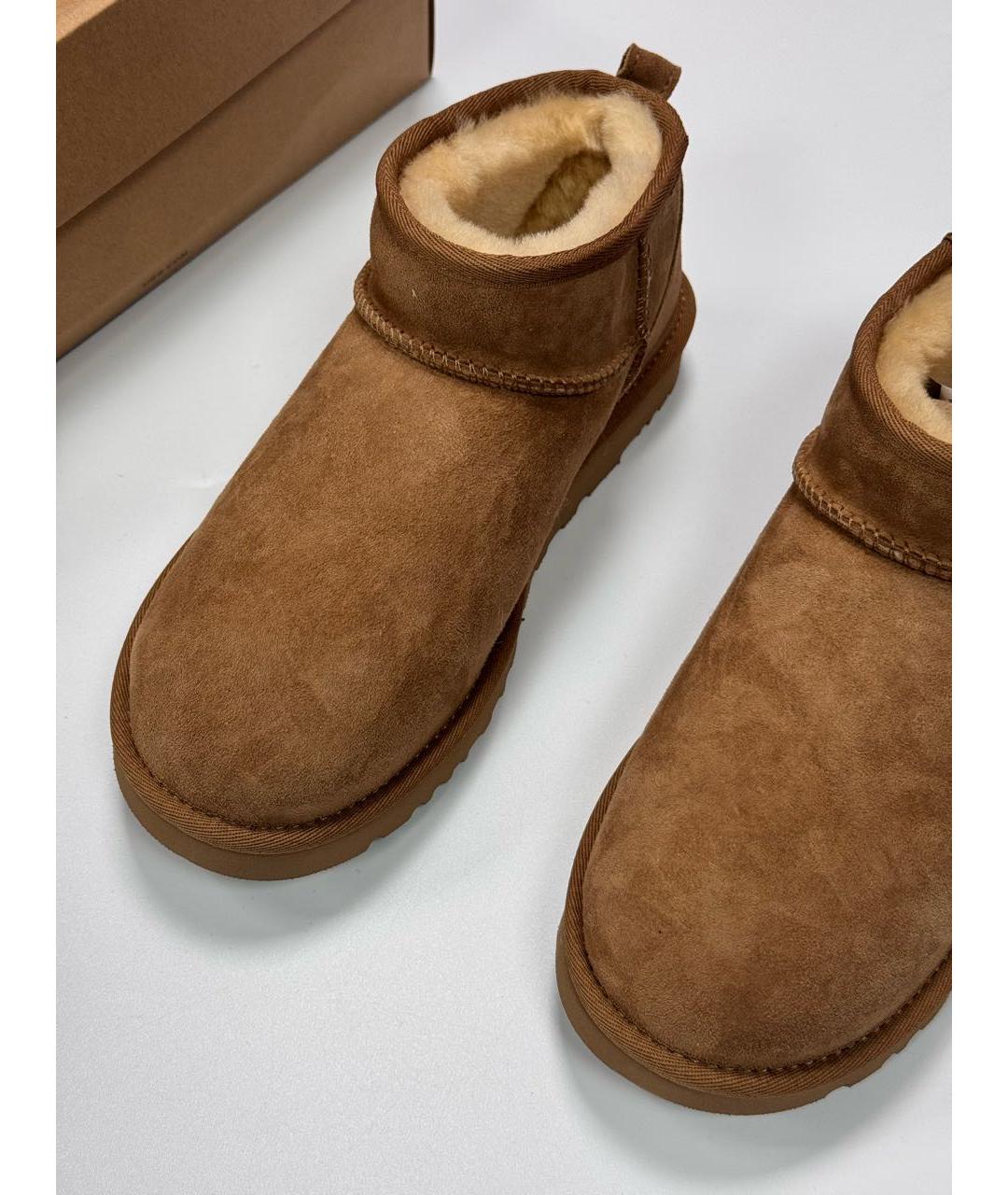 UGG AUSTRALIA Коричневые замшевые полусапоги, фото 5