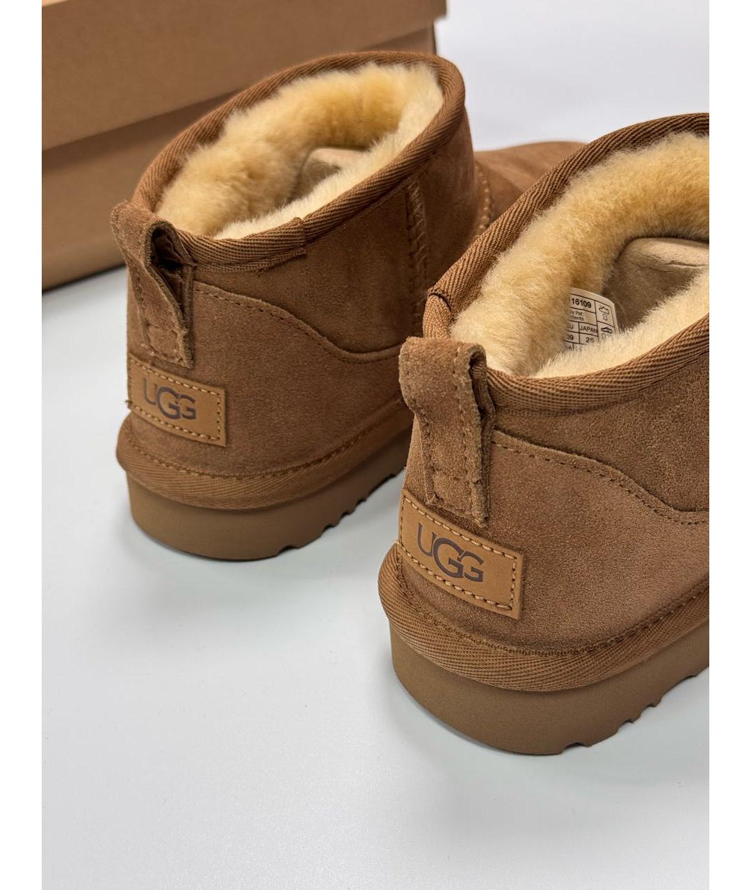 UGG AUSTRALIA Коричневые замшевые полусапоги, фото 7