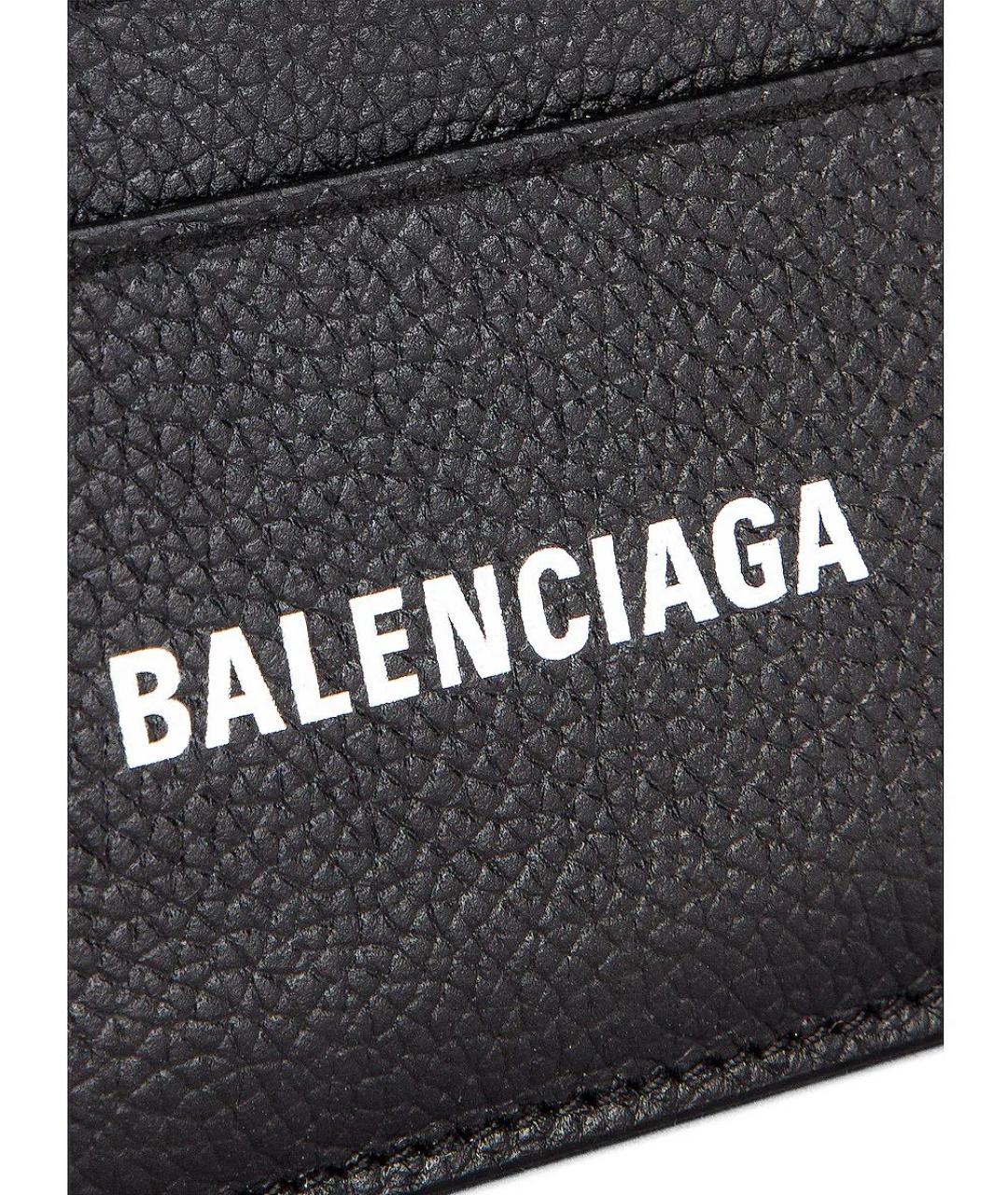 BALENCIAGA Черный кожаный кардхолдер, фото 3