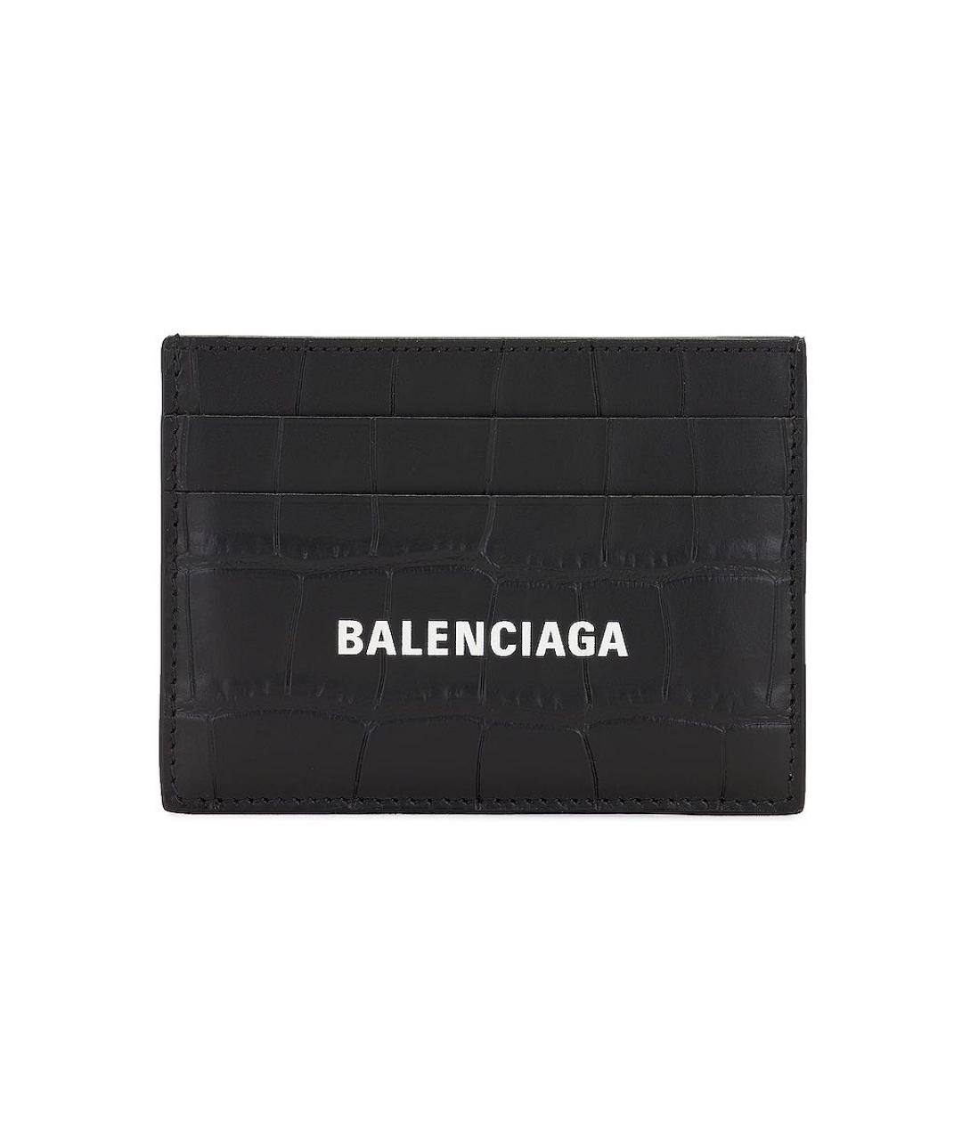 BALENCIAGA Черный кожаный кардхолдер, фото 5