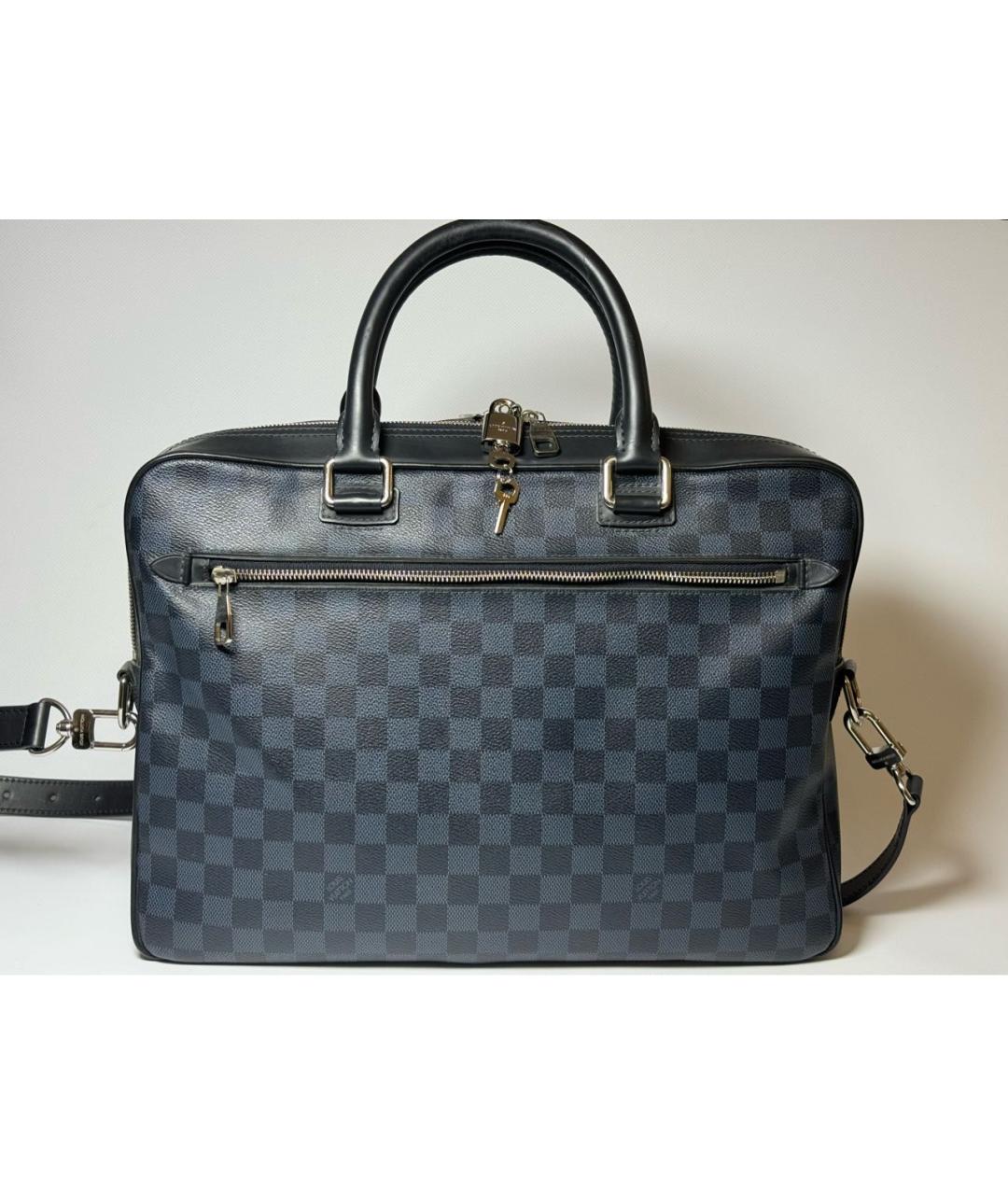 LOUIS VUITTON Темно-синий портфель, фото 3