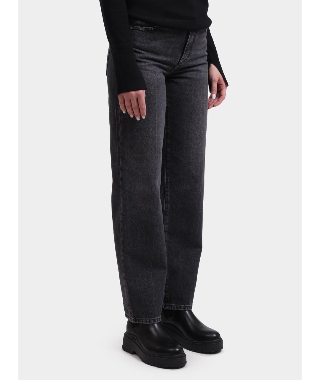 PINKO Черные хлопковые прямые джинсы, фото 3