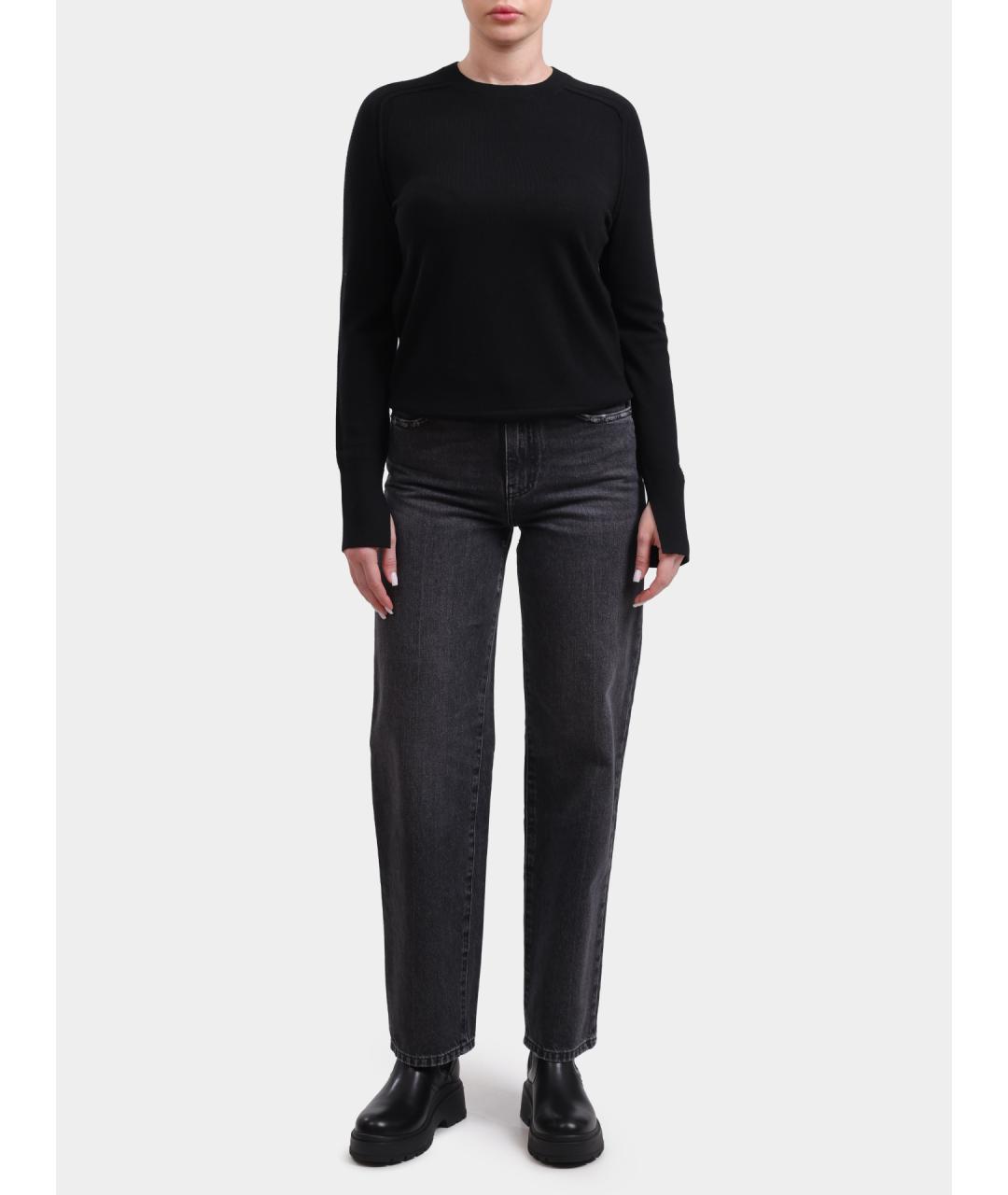 PINKO Черные хлопковые прямые джинсы, фото 2