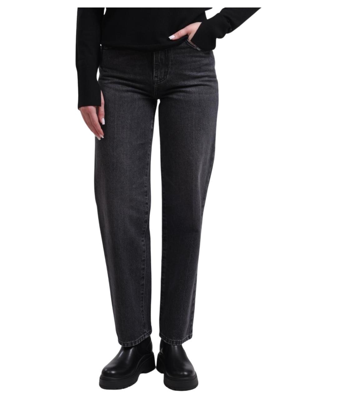 PINKO Черные хлопковые прямые джинсы, фото 1