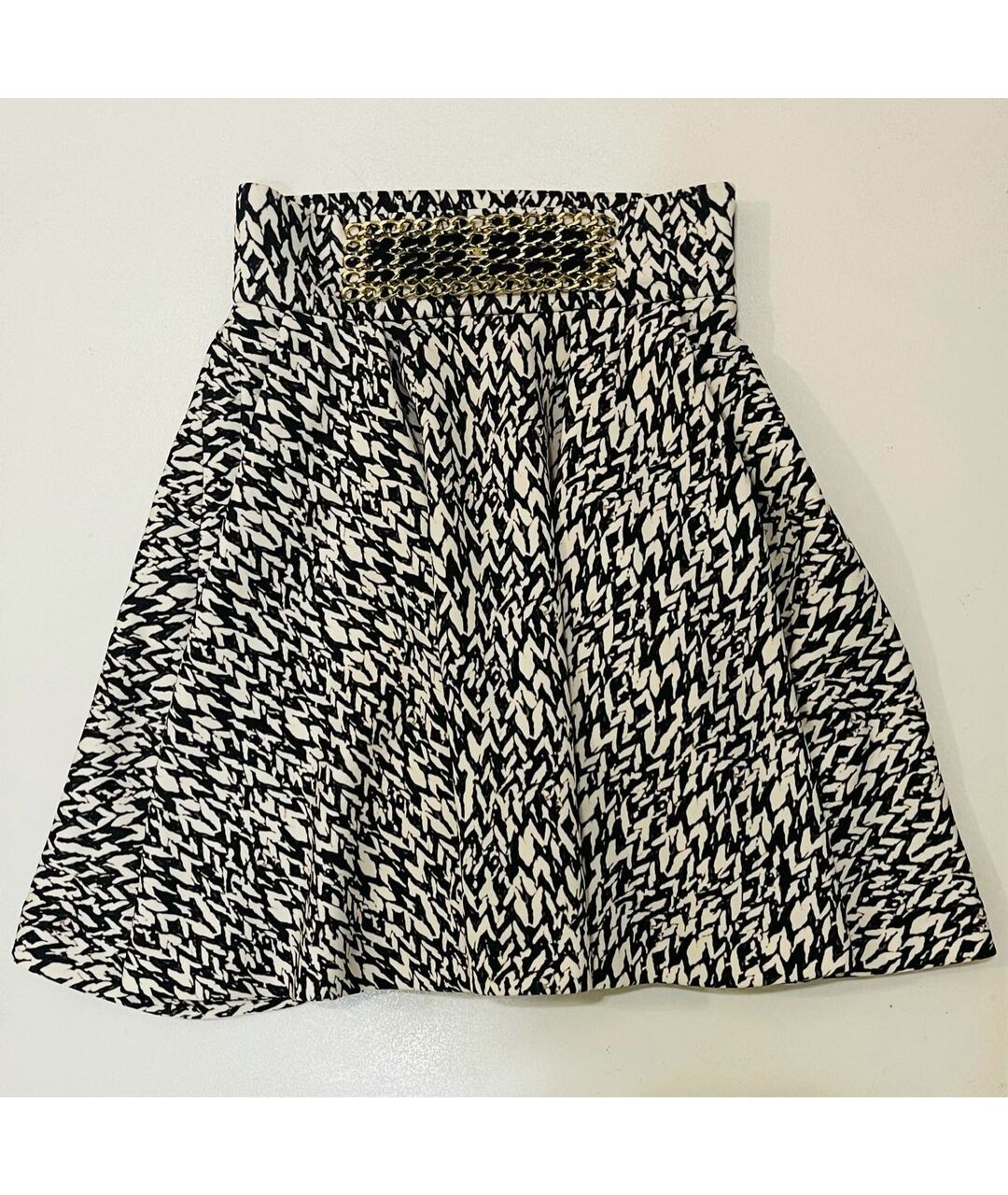 ELISABETTA FRANCHI Бежевая полиэстеровая юбка мини, фото 4