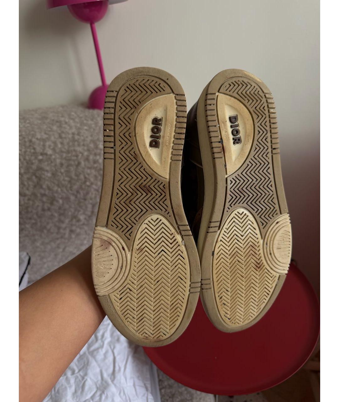 CHRISTIAN DIOR Коричневые кожаные кроссовки, фото 8