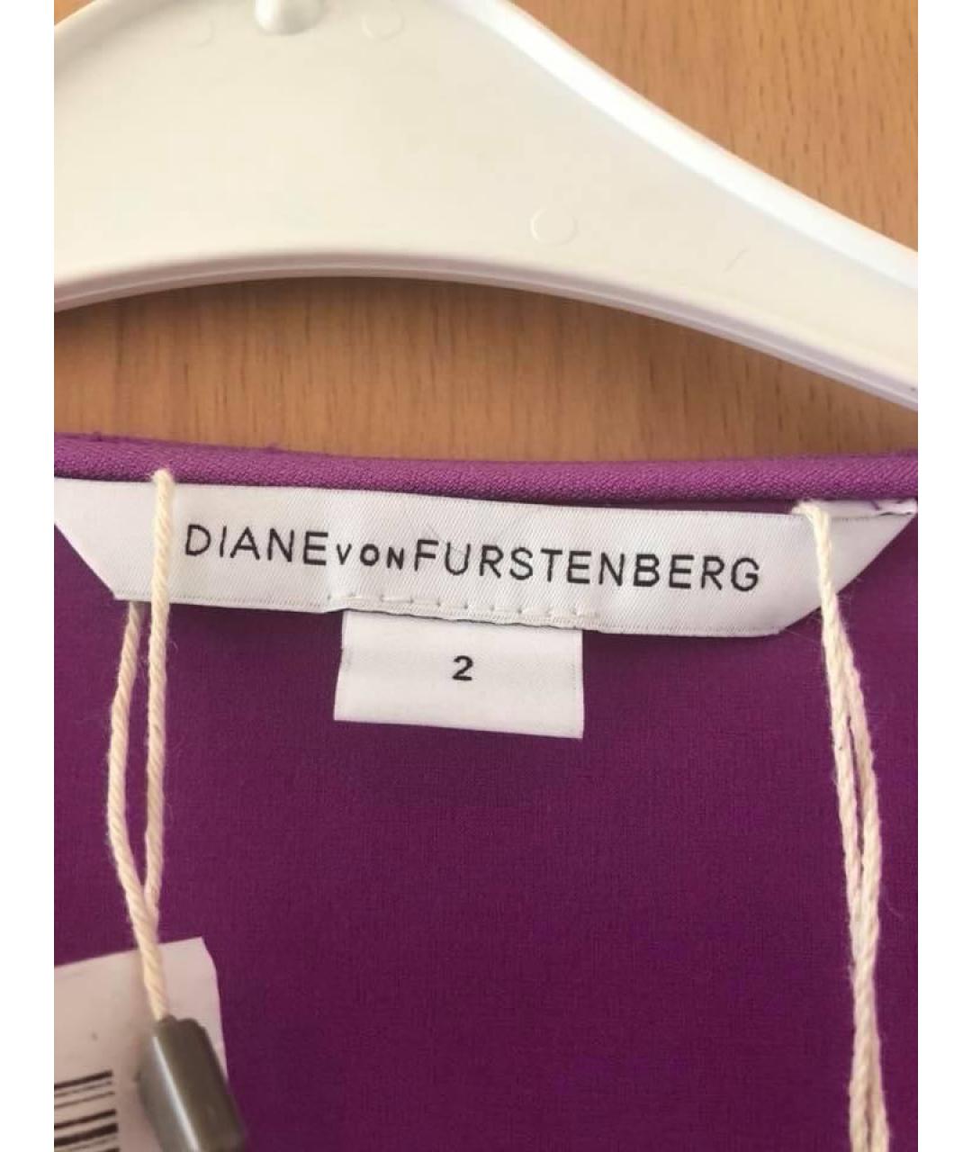 DIANE VON FURSTENBERG Фуксия полиэстеровое повседневное платье, фото 6