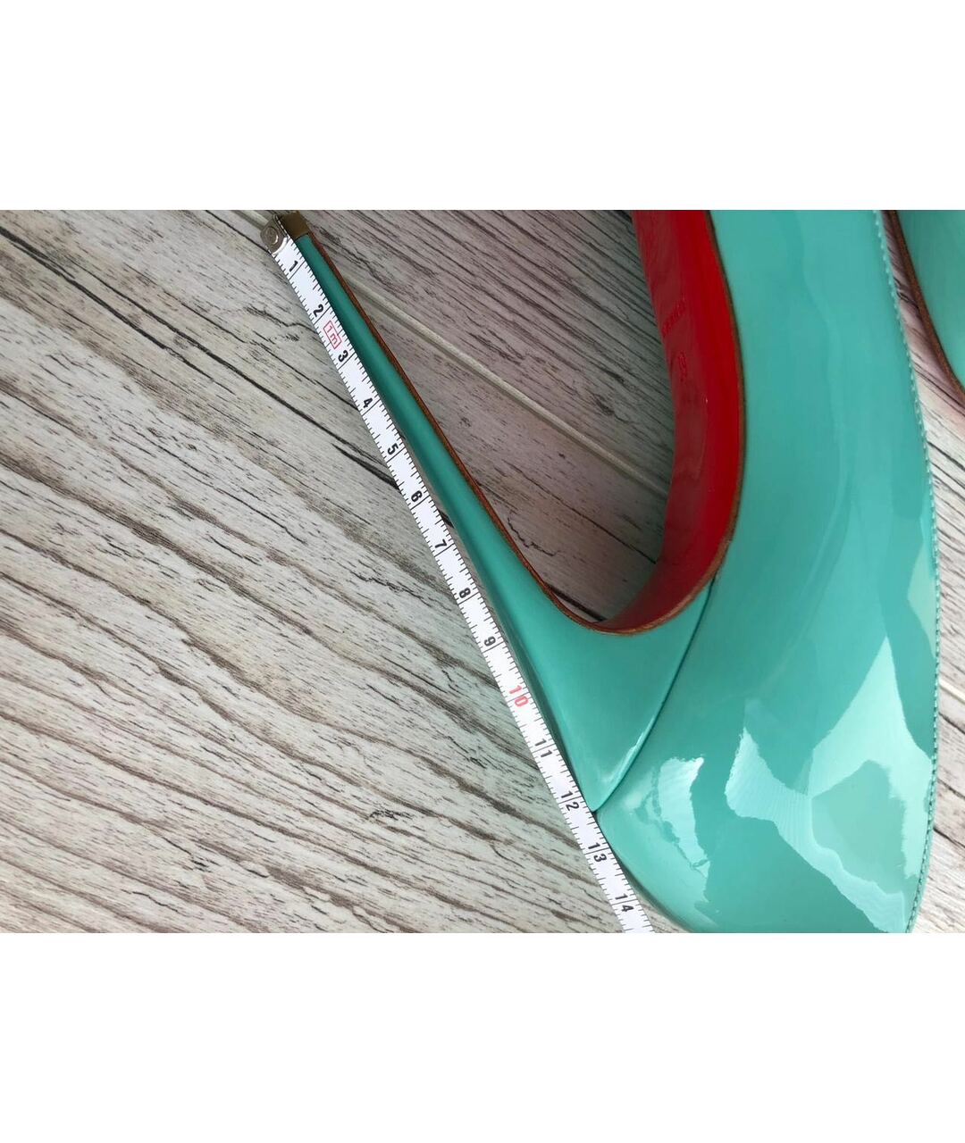 CHRISTIAN LOUBOUTIN Бирюзовые туфли из лакированной кожи, фото 6