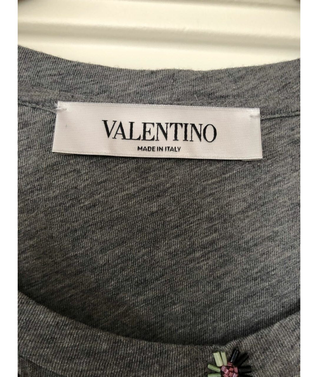 VALENTINO Серая хлопковая футболка, фото 3