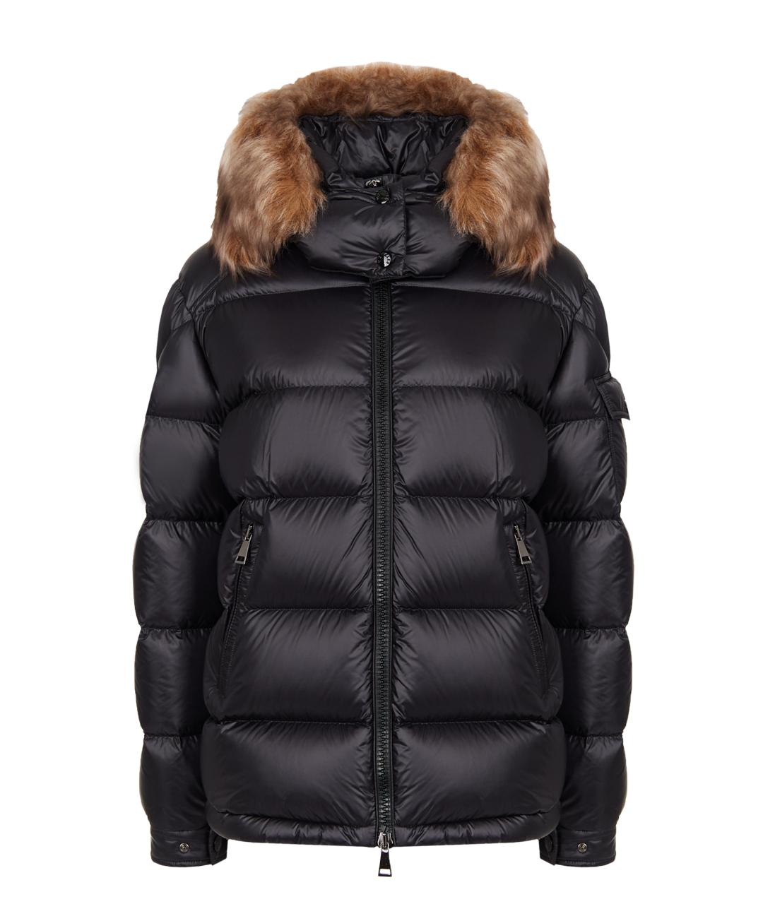 MONCLER Черный пуховик, фото 1