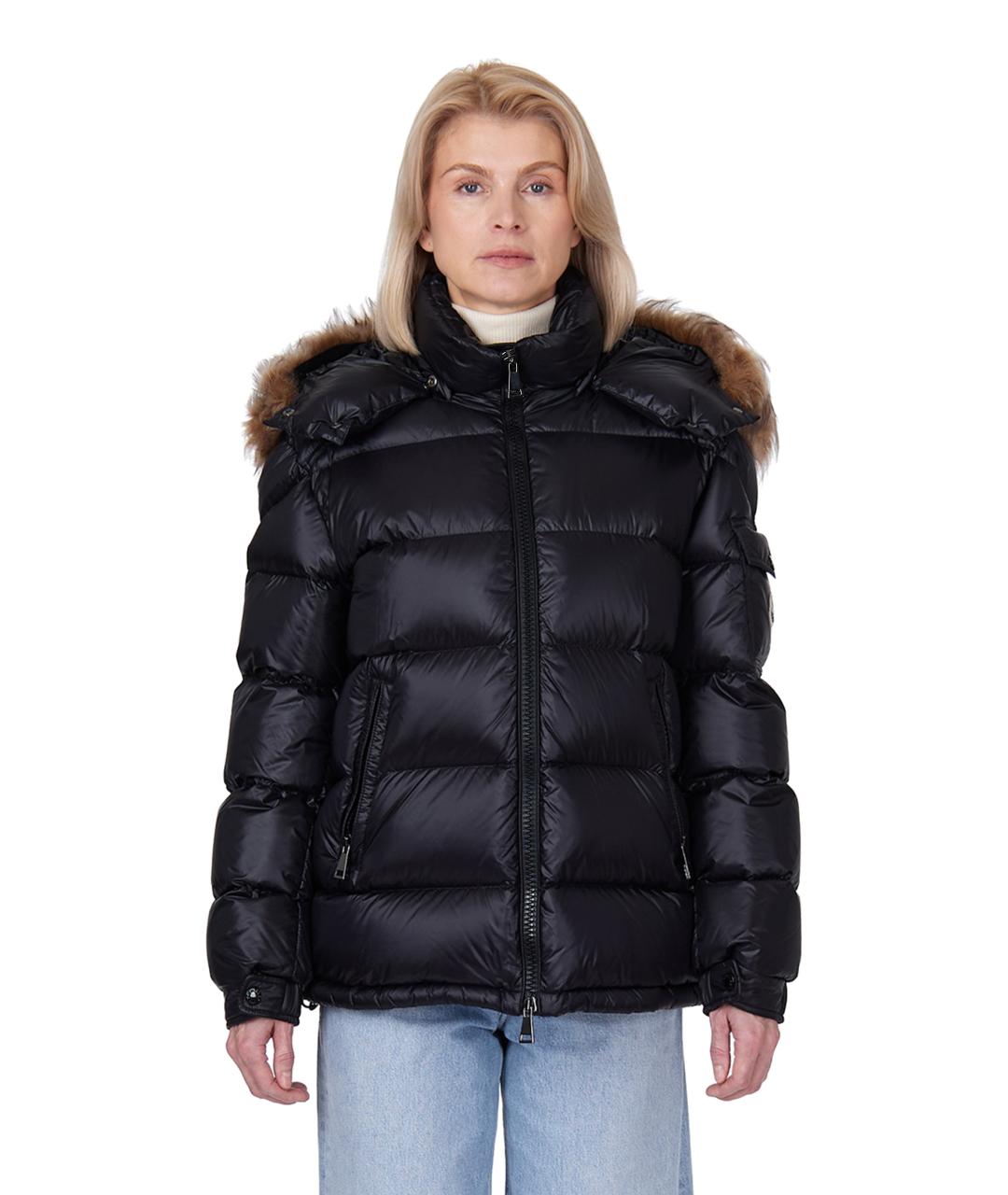 MONCLER Черный пуховик, фото 3