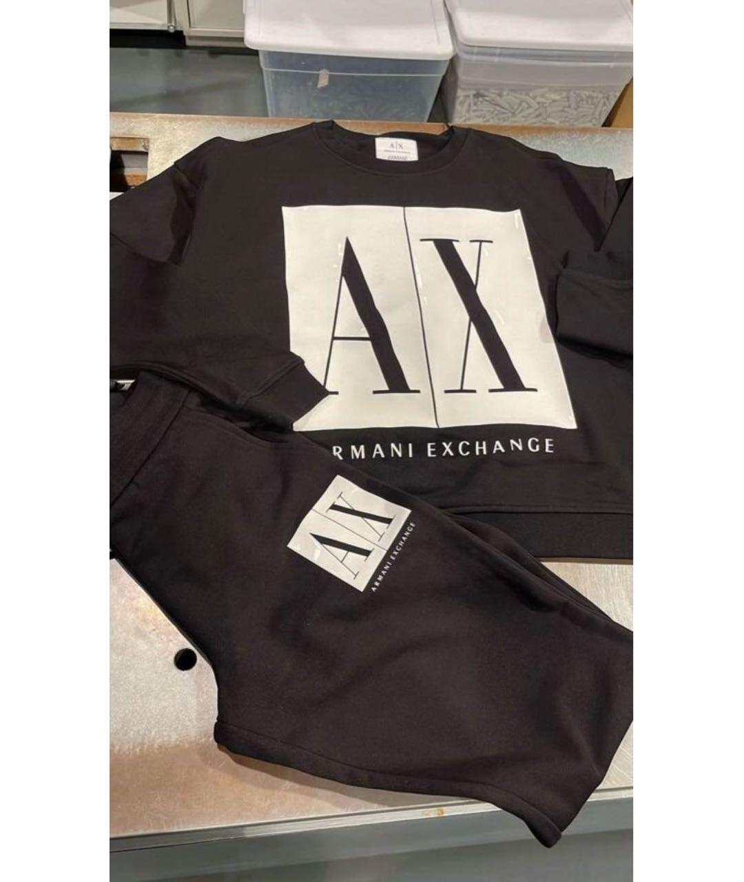 ARMANI EXCHANGE Черный хлопковый костюм с брюками, фото 5