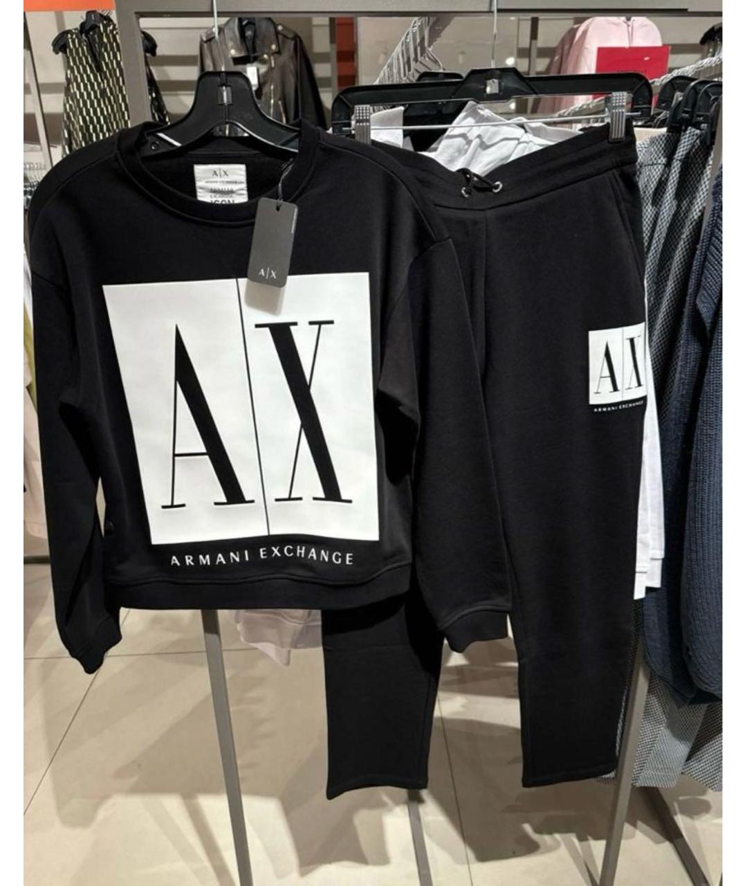 ARMANI EXCHANGE Черный хлопковый костюм с брюками, фото 6